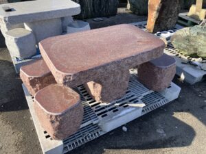 赤　テーブルセット　イス4個