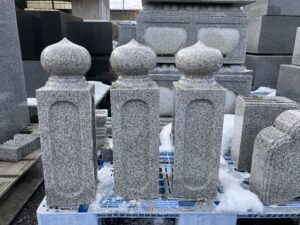 白　ギボシ　5×5×17寸　額付　3本