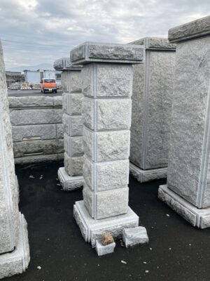 603　No.58　五段重門柱　1.2尺角上下ヨド 中石1尺